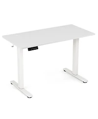 Electric Standing Desk with 3 Memory Height Settings and 2 Hanging Hooks & Cable Management