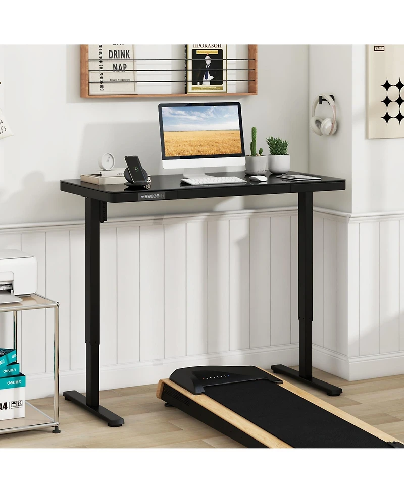 48-Inch Height Adjustable Electric Standing Desk with Drawer