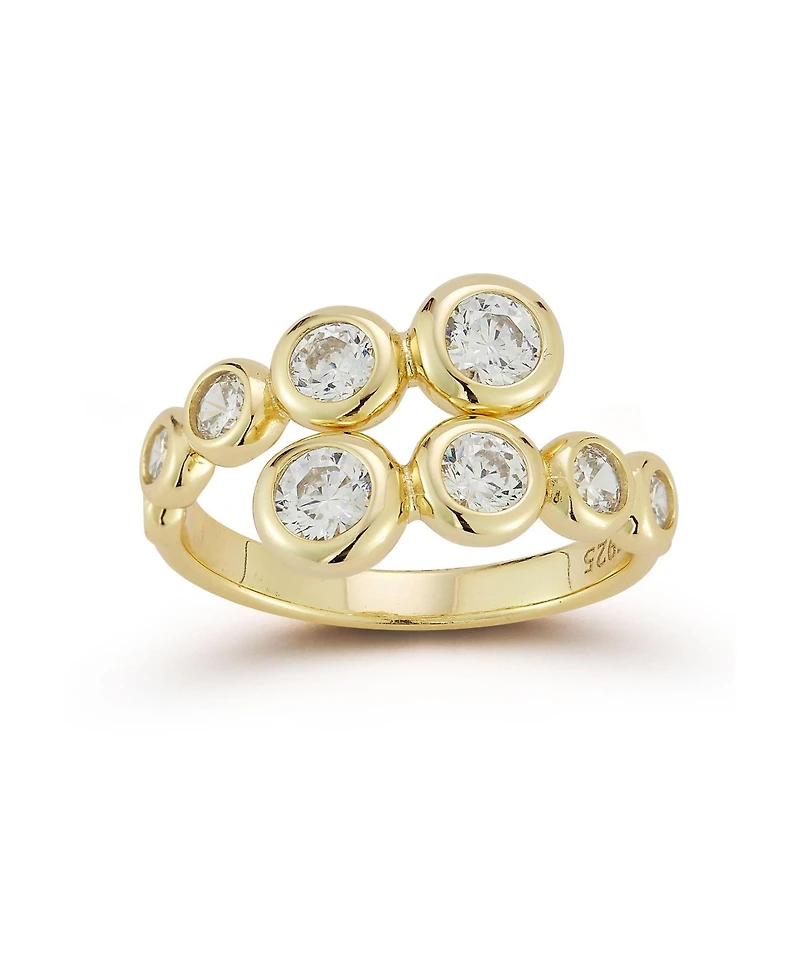 Rachel Zoe 14K Gold Plated Sterling Silver Graduated Bypass Ring