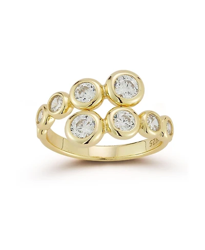 Rachel Zoe 14K Gold Plated Sterling Silver Graduated Bypass Ring