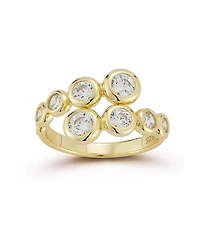 Rachel Zoe 14K Gold Plated Sterling Silver Graduated Bypass Ring