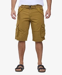 X-Ray Men's Belted Knee Length Cargo Shorts