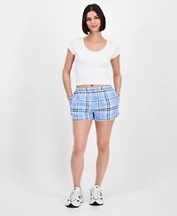 Self Esteem Juniors' Plaid Boxer Shorts