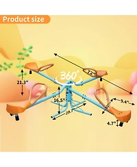 Outdoor Kids Spinning Seesaw Sit and Spin Teeter Totter， Outdoor Playground Equipment Swivel Teeter Totter for Backyard