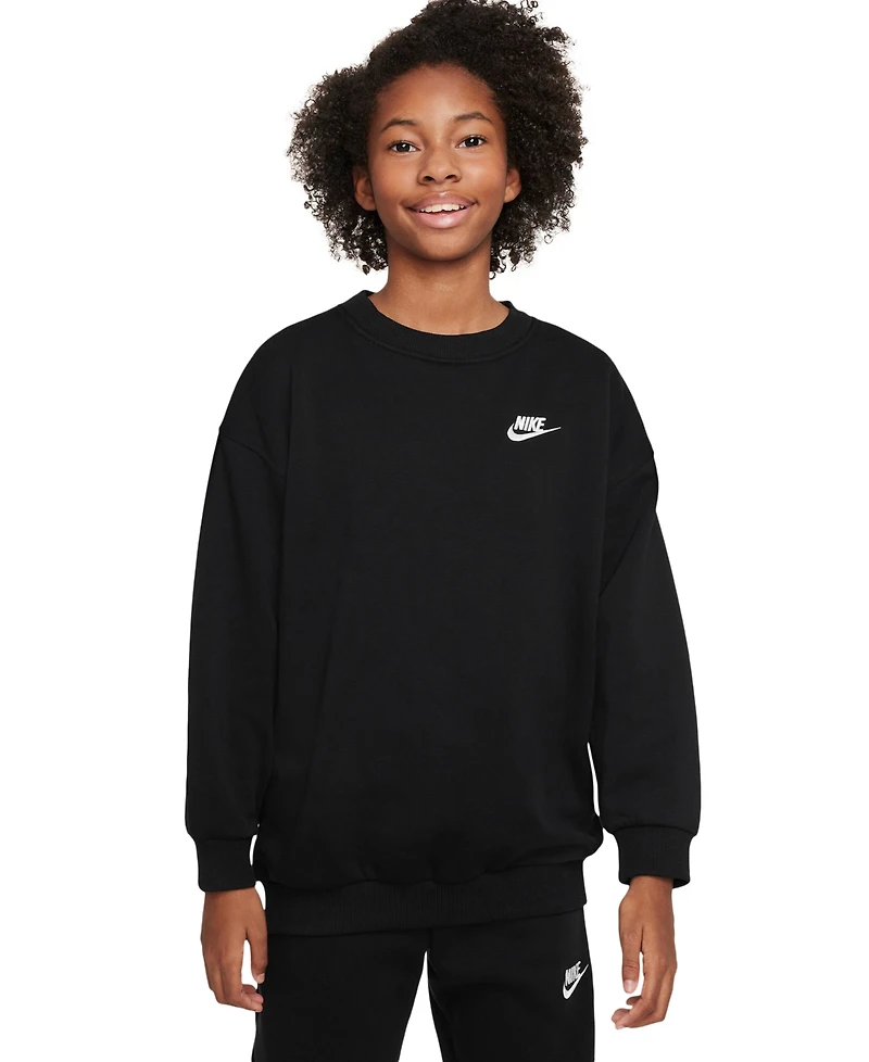 Nike Big Girls Sportswear Club Fleece Oversized-Fit Sweatshirt