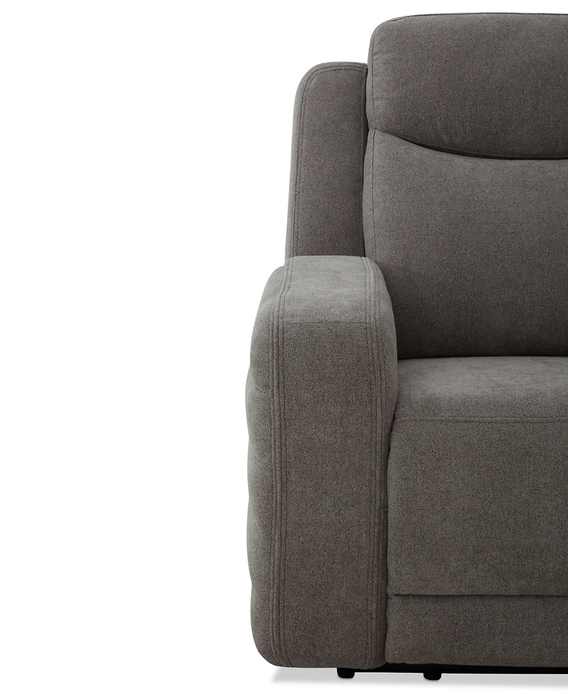 Kristyan Fabric Power Recliner with Headrest Zero Wall & Heat Massage, Exclusively at Macy's