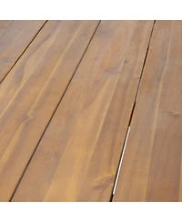 Industrial Acacia Wood Dining Table