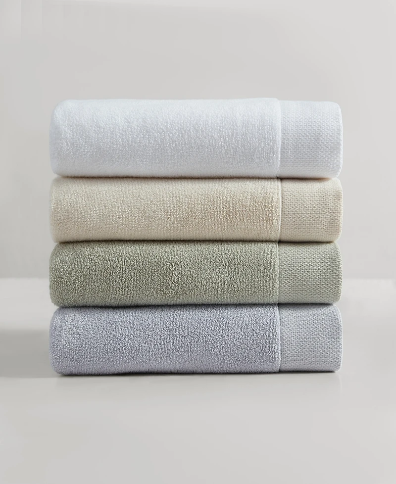 Calvin Klein Entwine Solid Cotton Terry 2-Pc. Bath Towel Set, 64" X 34"