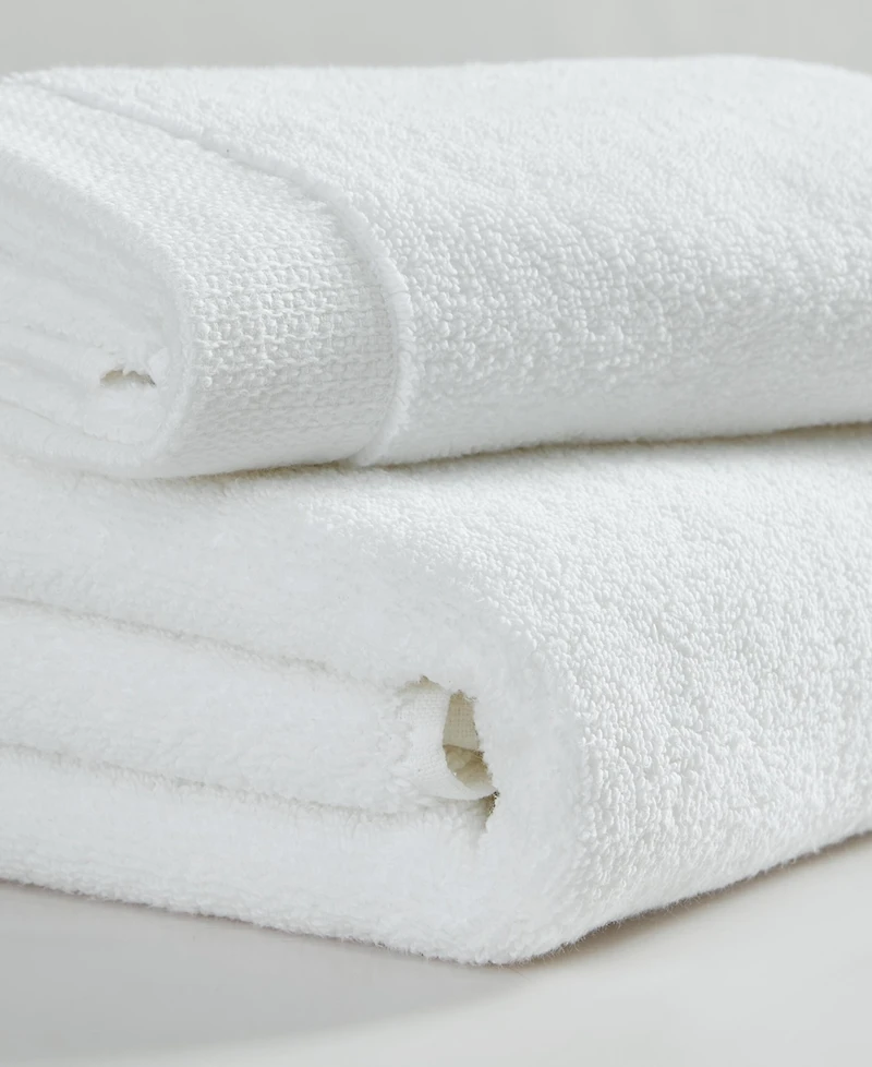 Calvin Klein Entwine Solid Cotton Terry 2-Pc. Bath Towel Set, 64" X 34"