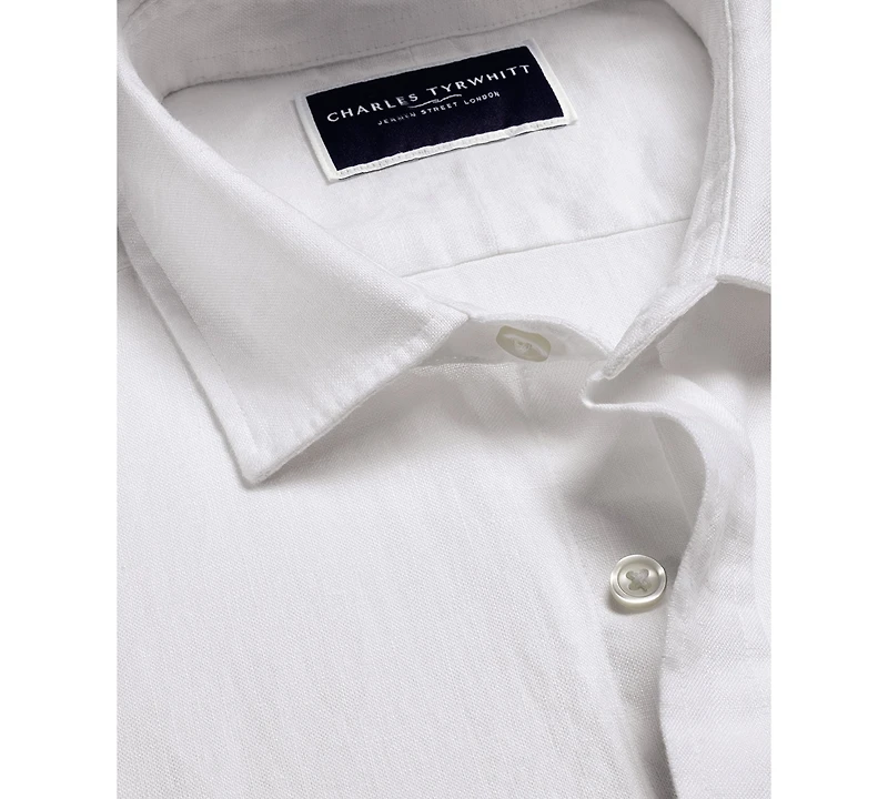 Charles Tyrwhitt Men's Slim-Fit Button-Down Linen Shirt