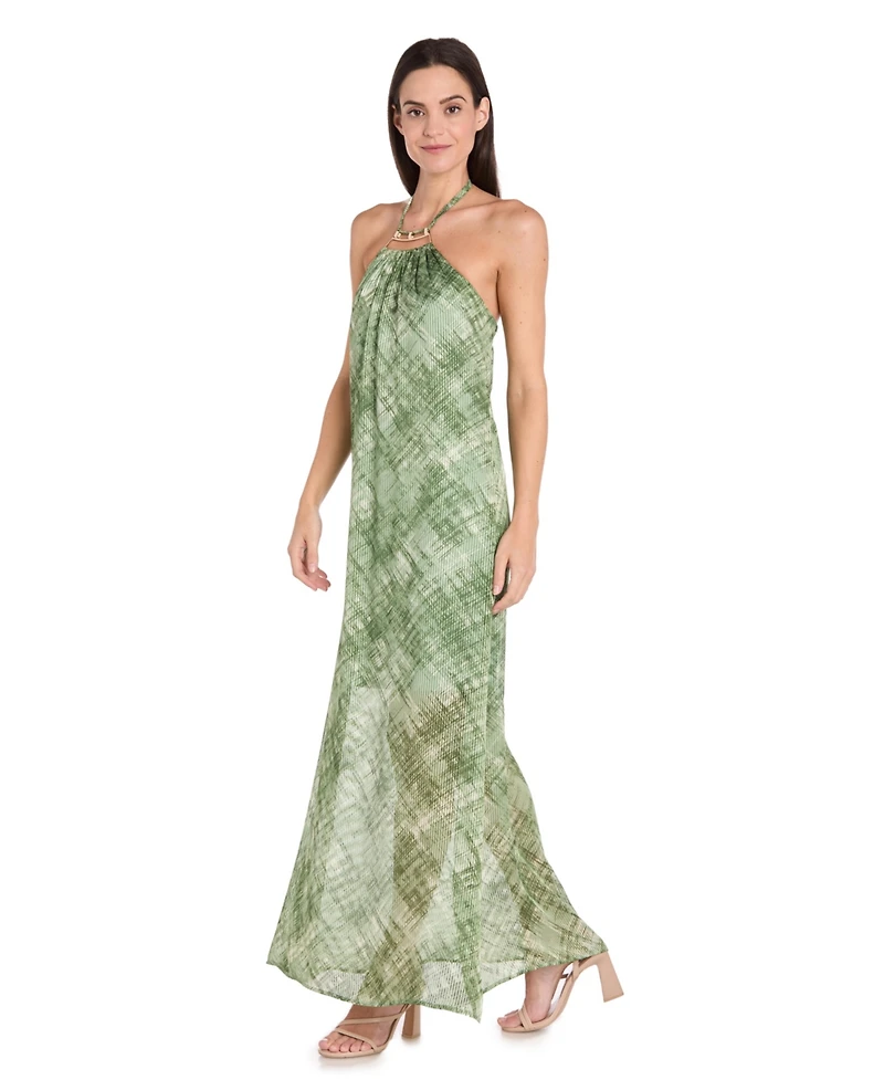 R & M Richards Women's Printed Sleeveless Maxi Dress