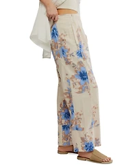 Free People Women's Days End Printed High-Rise Pants