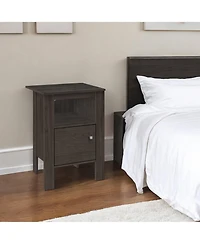Nightstand with Cabinet Storage for Bedroom Organization and Bedside Use