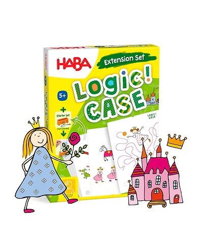 Haba Logic Case Extension Set: Princesses - Ages 5+ Gifts for 5 Year Old Girls, Learning Toys, Puzzle & Card Games for Kids, Travel Games