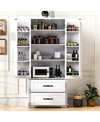 Farmhouse Kitchen Pantry Cabinet - 71"