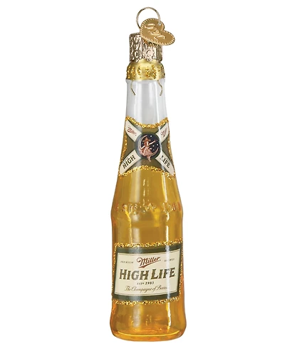 Old World Christmas 4.5" Adult Beverages Miller High Life Beer Bottle Ornament