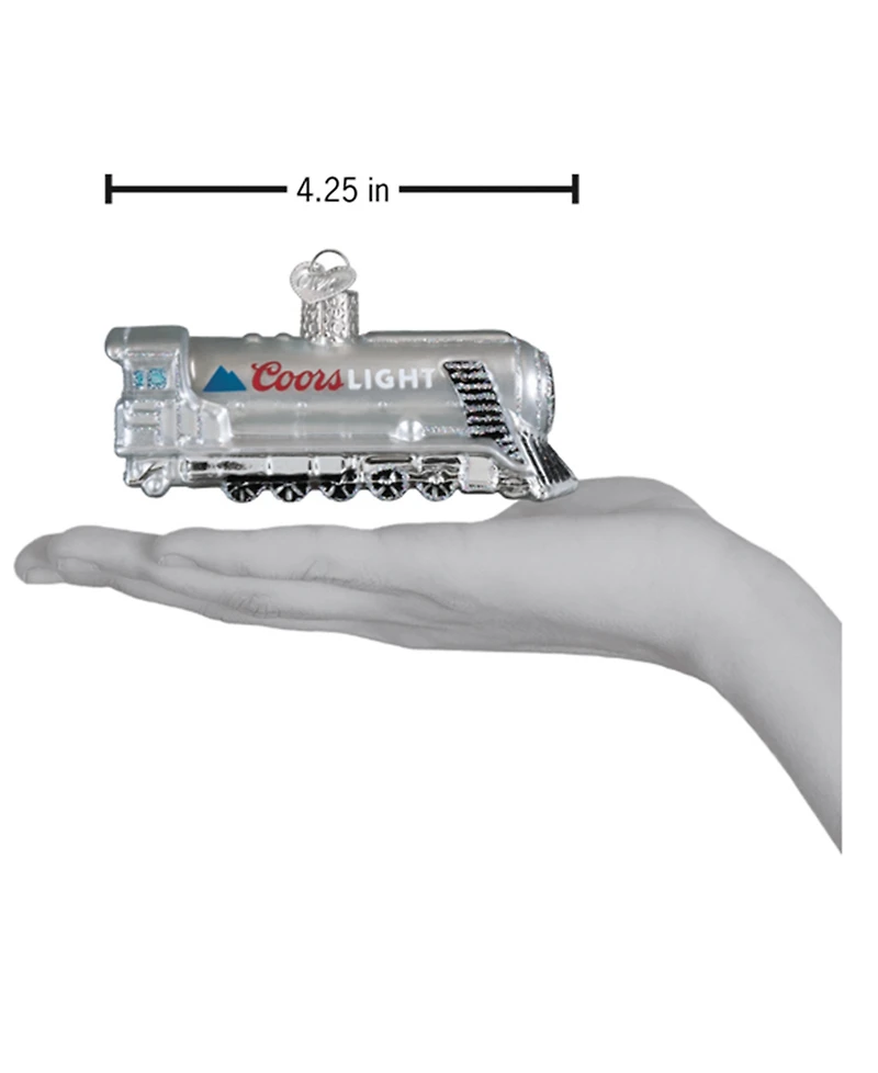 Old World Christmas 1.75" Adult Beverages Coors Light Chill Train Ornament