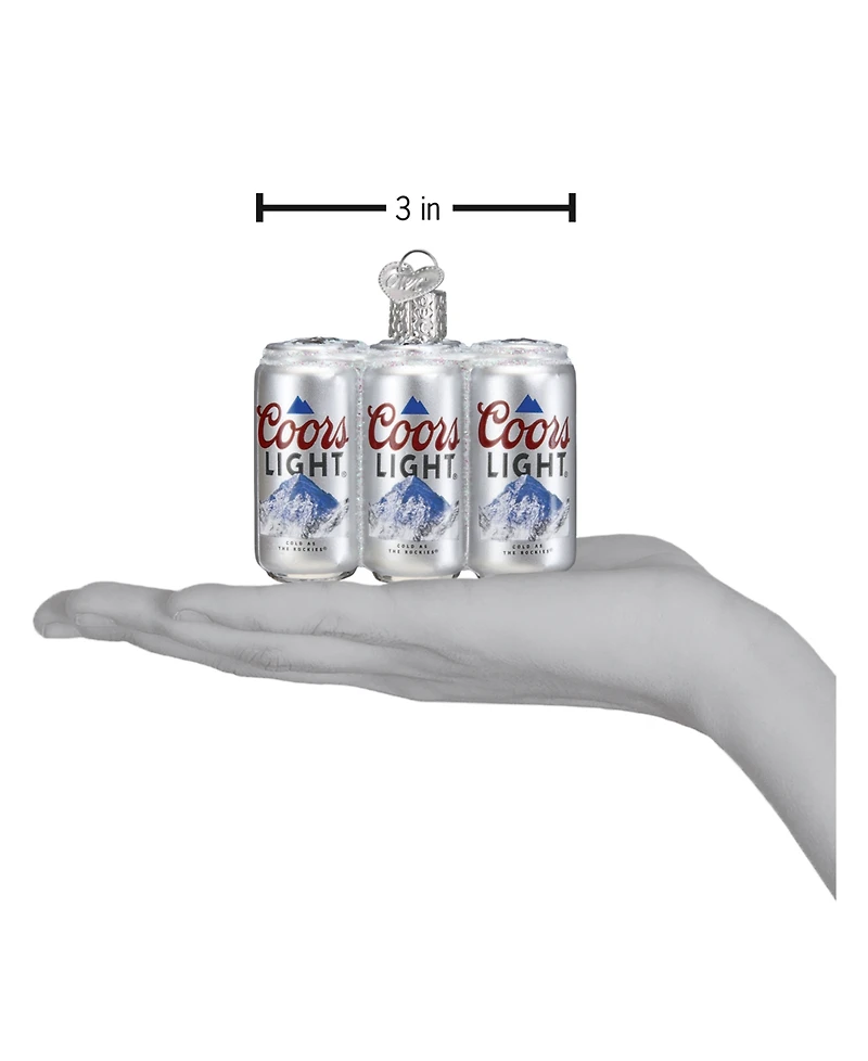 Old World Christmas 2.5" Adult Beverages Coors Light Six Pack Beer Ornament