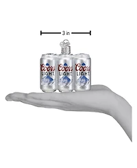 Old World Christmas 2.5" Adult Beverages Coors Light Six Pack Beer Ornament