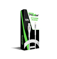 KickPOWER- Usb to Lightning Cable Mfi Certified (5ft length)