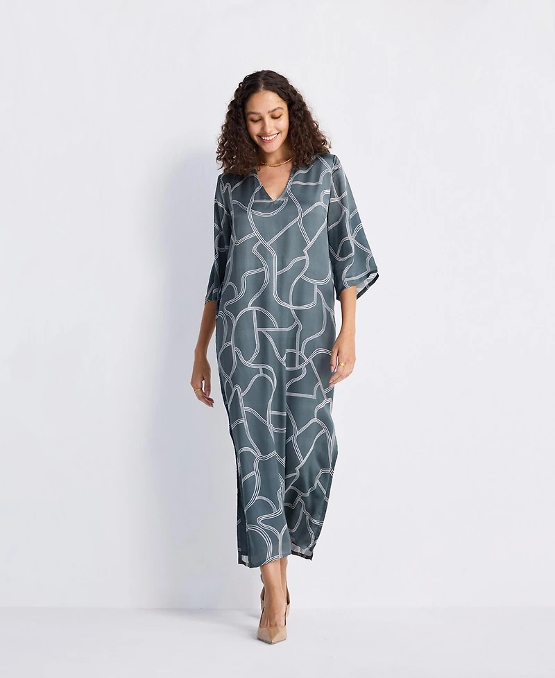 Reistor Women's Maxi Dress with Side Slits Mosaic
