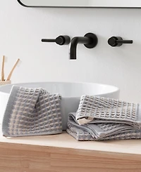 Dkny Pure Yarn Dyed Waffle Unbleached Cotton Washcloth Set, 13" x