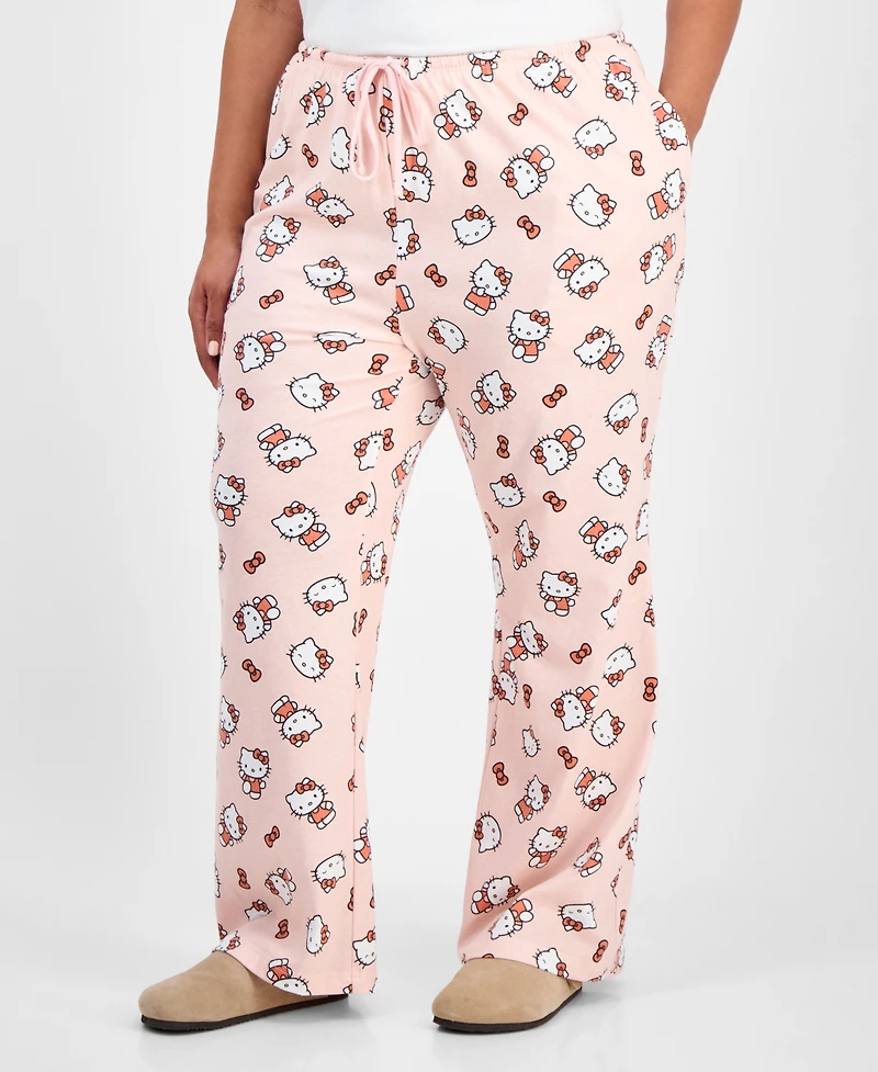 Love Tribe Trendy Plus Hello Kitty Graphic Drawstring Pants