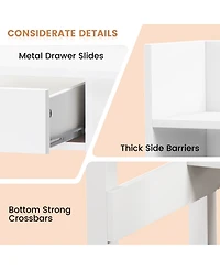 Home Office Computer Desk with Storage Shelves and Drawer Ideal for Working and Studying