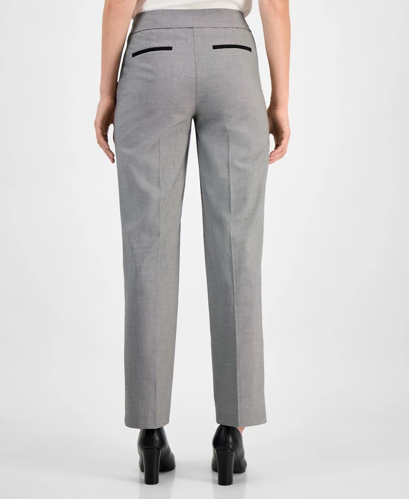 Kasper Women's L-Pocket Gingham-Print Pants, Regular & Petite