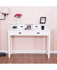 Home Office Writing Mission Computer Desk with 4-Drawer