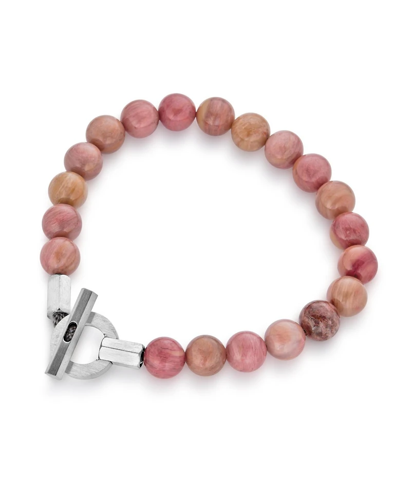 Bling Jewelry Boho Handmade Round Faceted Natural Stone 8MM Ball Bead Stacking Bracelet Gold Tone Stainless Steel