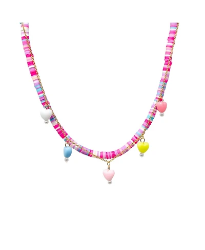 Zomi Gems Girls Colorful Disk Necklace & Charm Duo