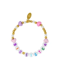 Zomi Gems Girls Sister/Lil Sis Hearts Bracelet Set