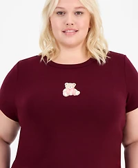 Hippie Rose Trendy Plus Bear Baby Crewneck T-Shirt