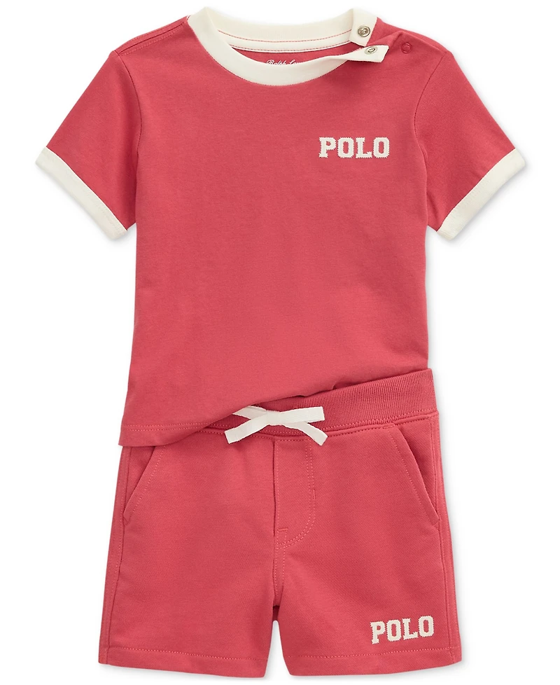 Polo Ralph Lauren Baby Boys Jersey Tee & French Terry Short Set