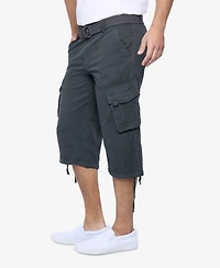 X-Ray Men's Belted Capri Cargo Shorts