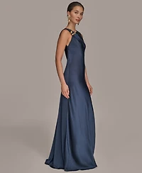 Donna Karan New York Women's Rhinestone-Accent Gown