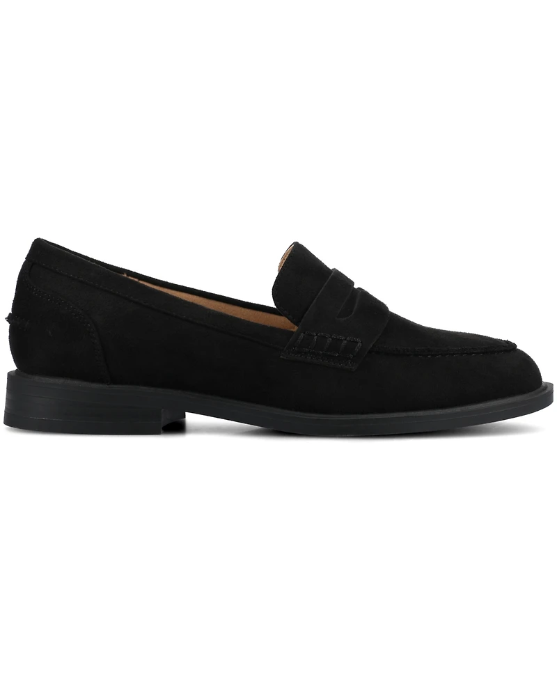 Journee Collection Women's Brooks Block Heel Comfort Penny Loafers