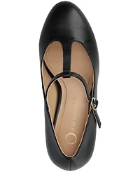 Journee Collection Women's Talani T-strap Almond Toe Dress Pumps