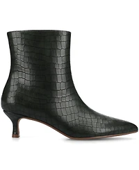 Journee Collection Women's Arely Kitten Heel Pointed Toe Dress Booties