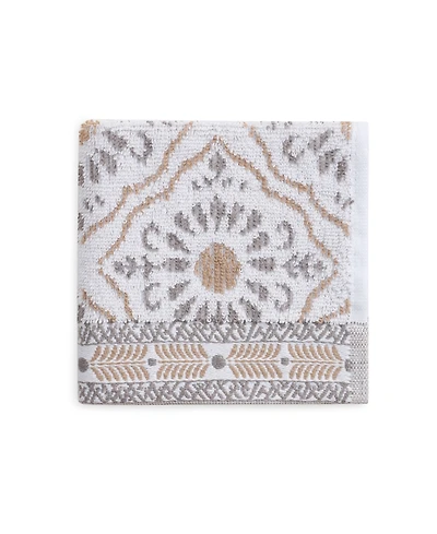 John Robshaw Rangila Cotton Washcloth, 12" x 12"