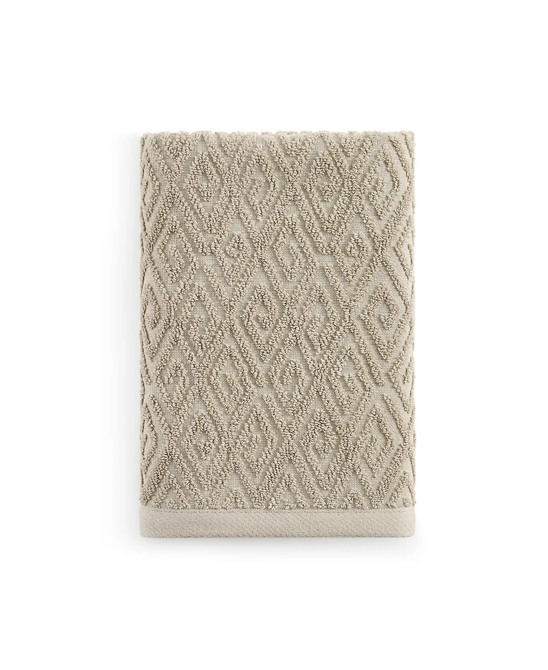 John Robshaw Maze Solid Texture Cotton Hand Towel, 30" x 20"