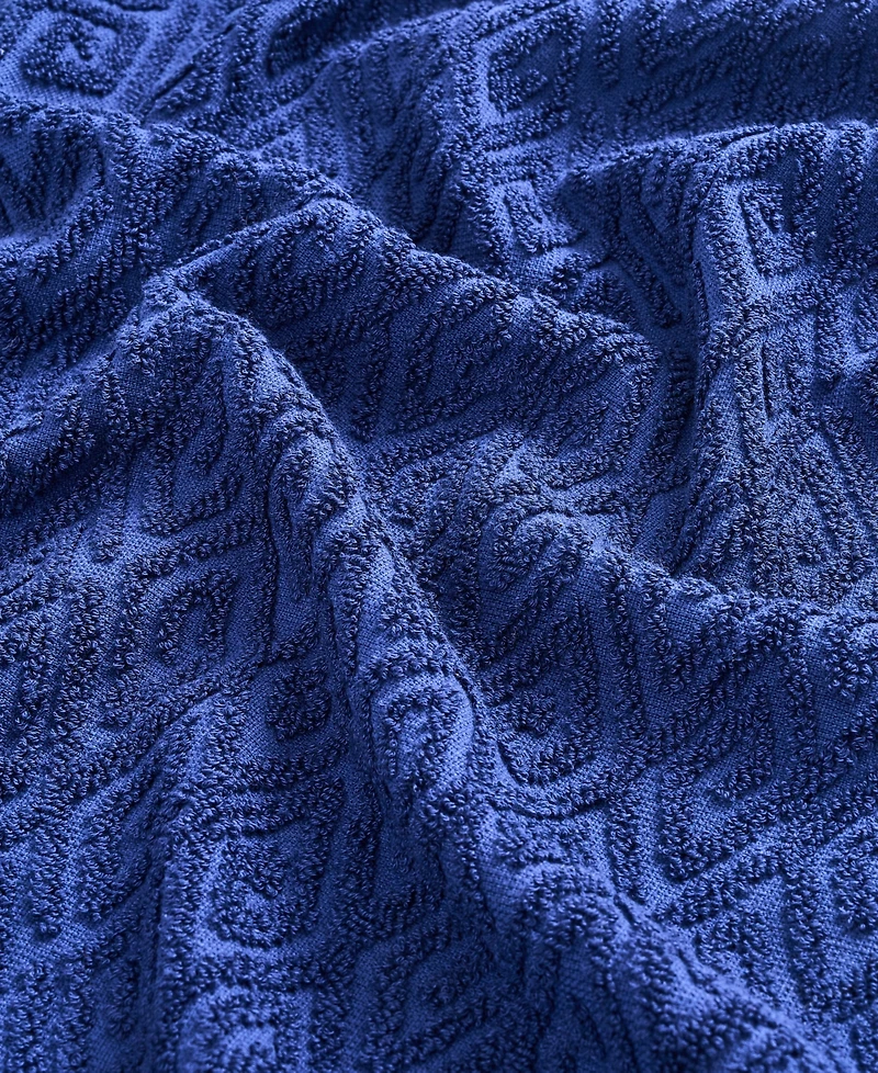 John Robshaw Maze Solid Texture Cotton Washcloth, 12" x