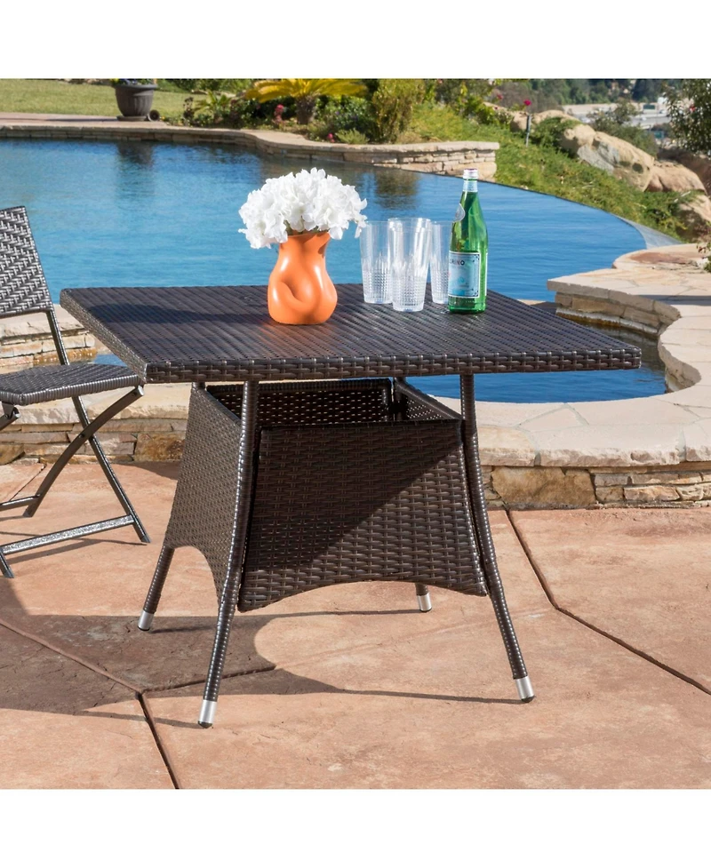 Outdoor Wicker Square Dining Table
