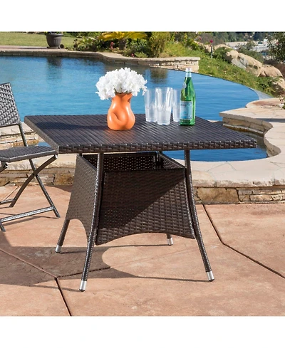 Outdoor Wicker Square Dining Table