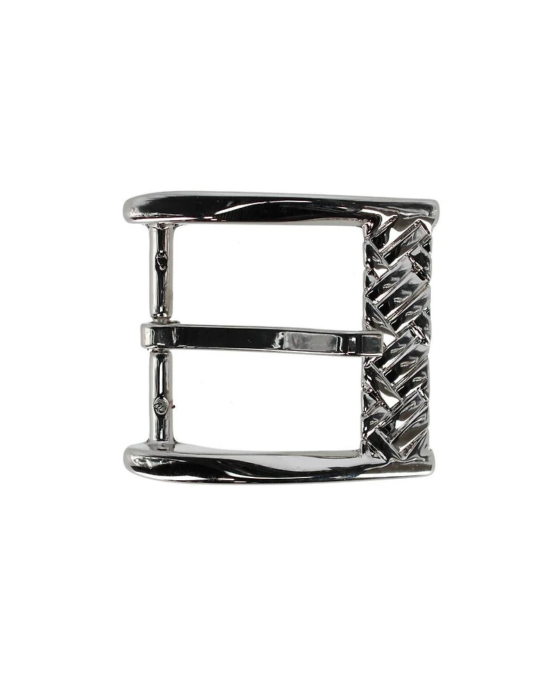 Trafalgar Men's 40mm Solid Brass Basketweave Design Italian Harness Belt Buckle
