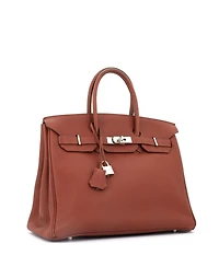 Pre-Owned Hermes Birkin 35 Handbag Togo with Palladium Hardware