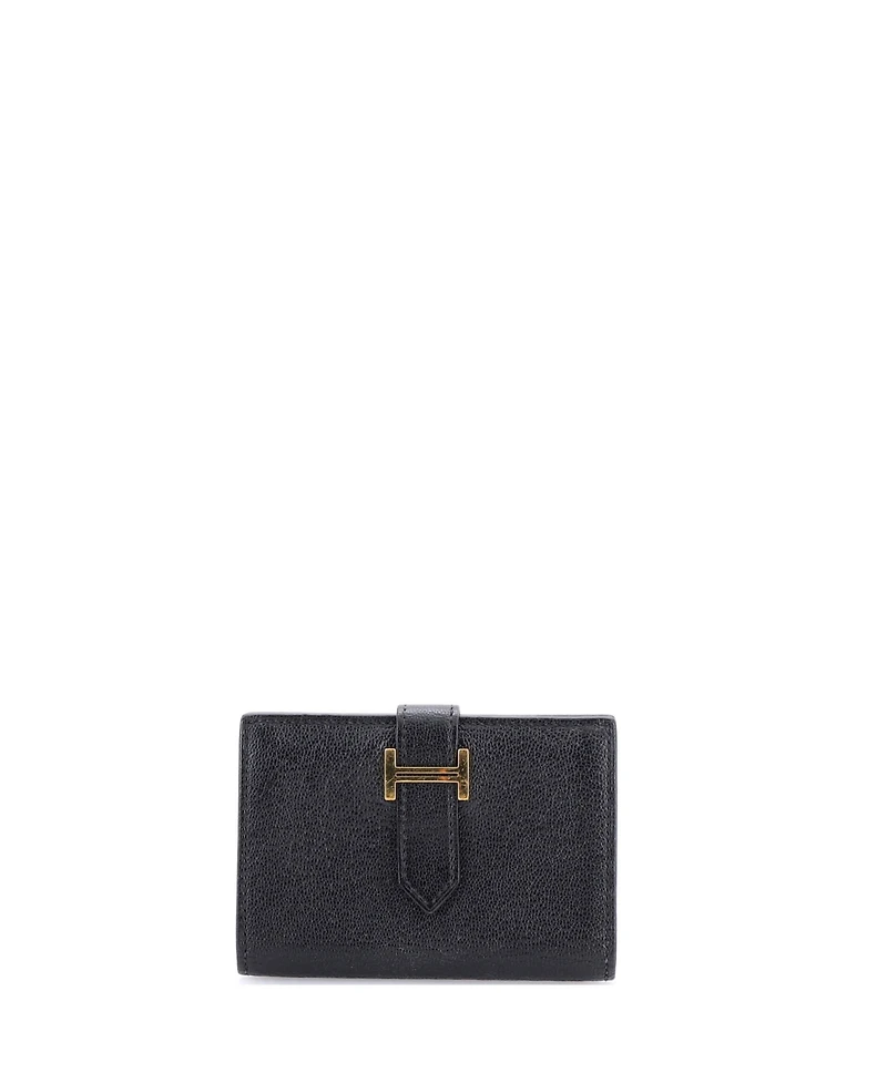 Pre-Owned Hermes Bearn Card Case Chevre Mysore