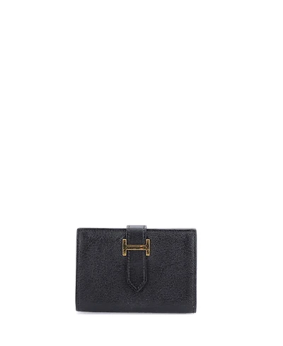 Pre-Owned Hermes Bearn Card Case Chevre Mysore