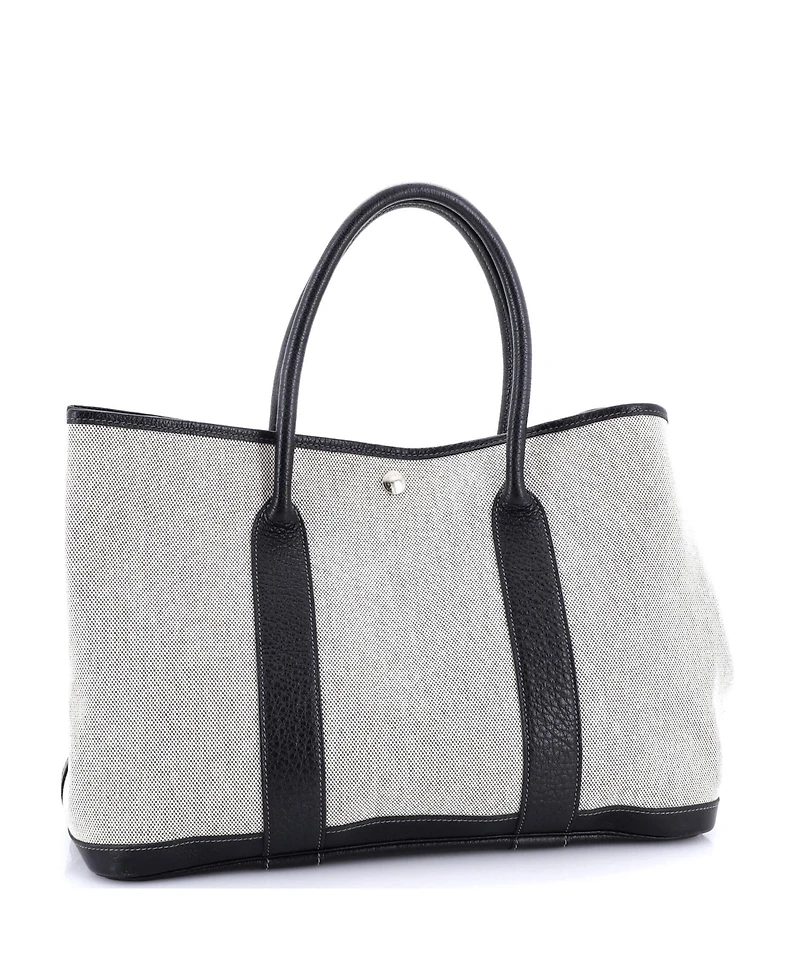 Pre-Owned Hermes Garden Party Tote Toile and Leather